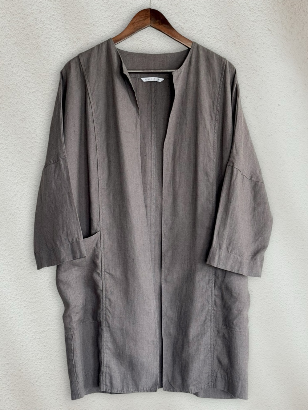 Cottagecore Folk Inspired Oversized Linen Kimono Jacket 100% Linen XS LinenFox